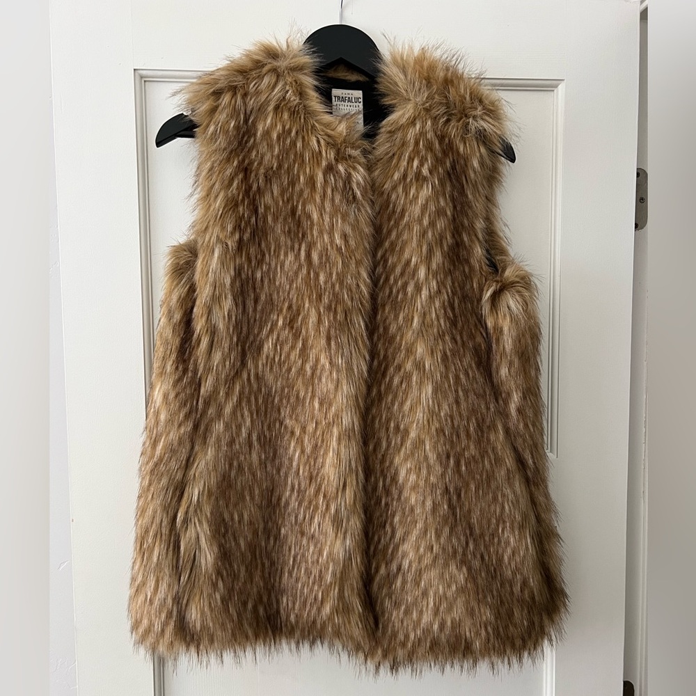 Zara Trafaluc Faux Fur Vest